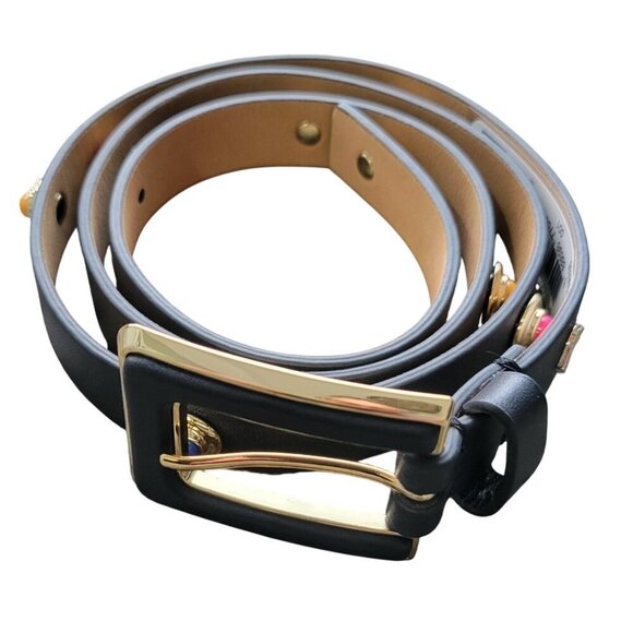 kate spade Accessories - NWT-Kate Spade New York In The Loop Black Leather Belt-colored Embellishments